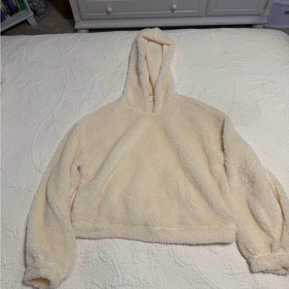 Sugarlips Cream Plush Hooded Teddy Jacket - Picture 2 of 4